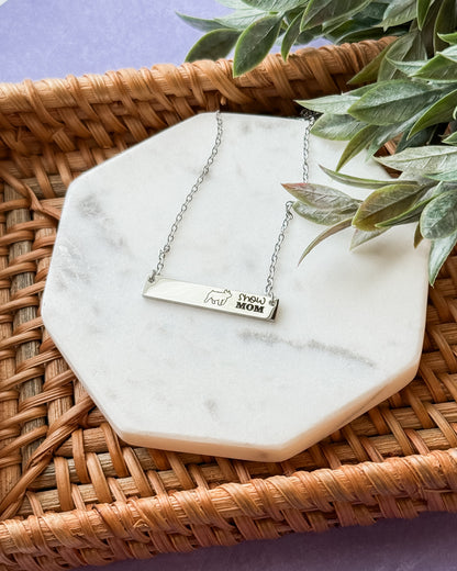 Livestock "Show Mom" Horizontal Bar Necklace