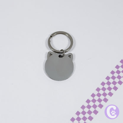 Custom Line Art Cat Keychain