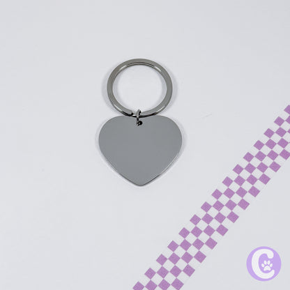 Custom Line Art Heart Keychain