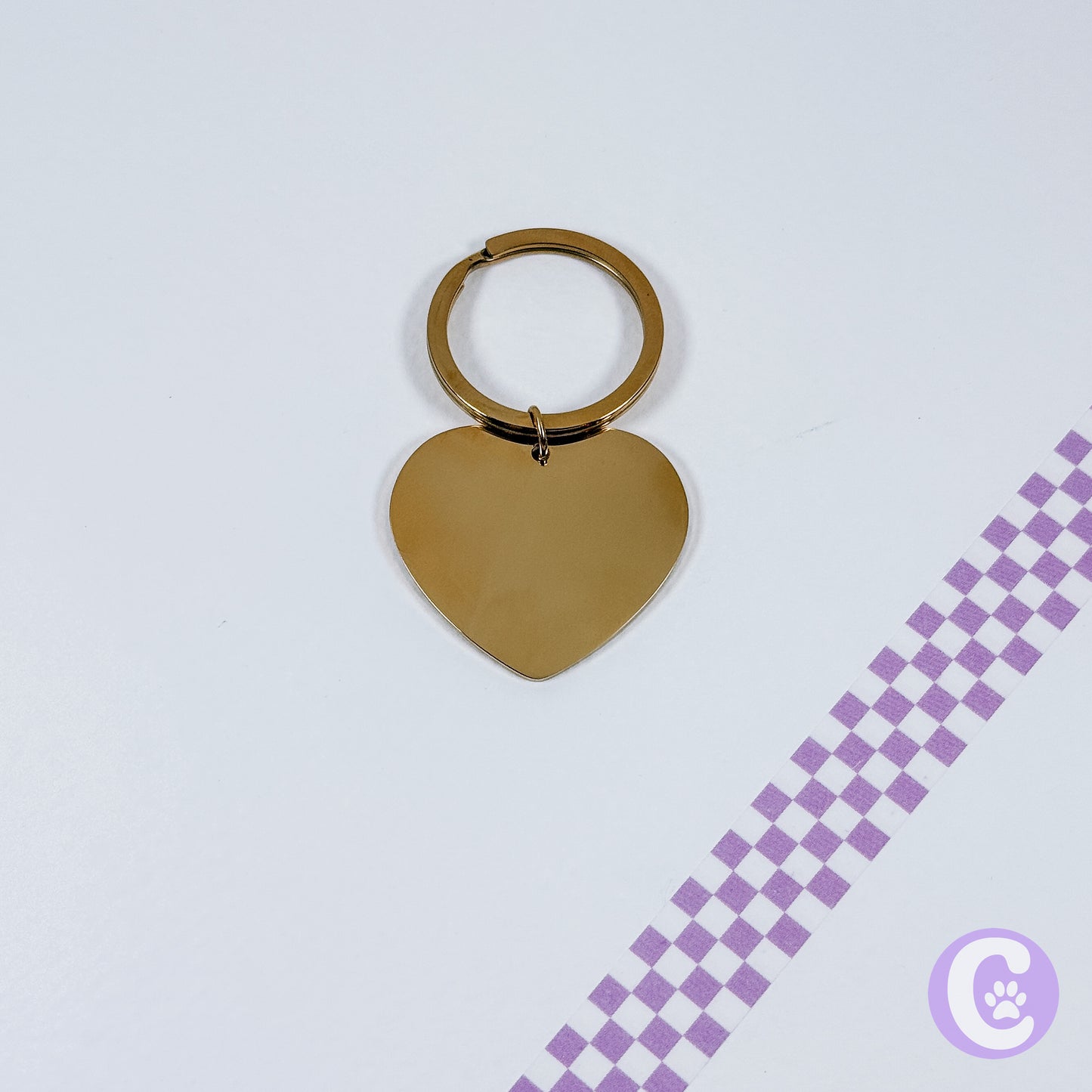 Custom Line Art Heart Keychain