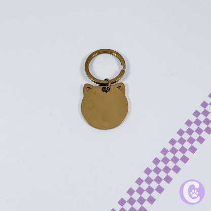 Custom Line Art Cat Keychain