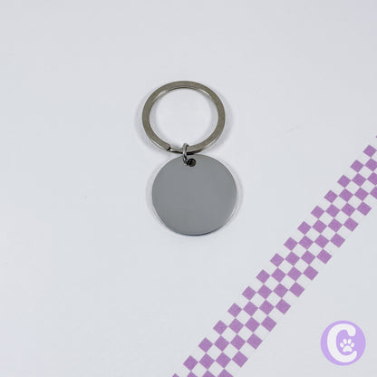 Custom Line Art Circle Keychain