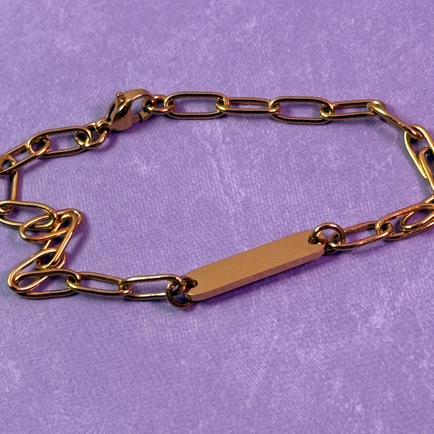 Paperclip Chain Bracelet - Gold