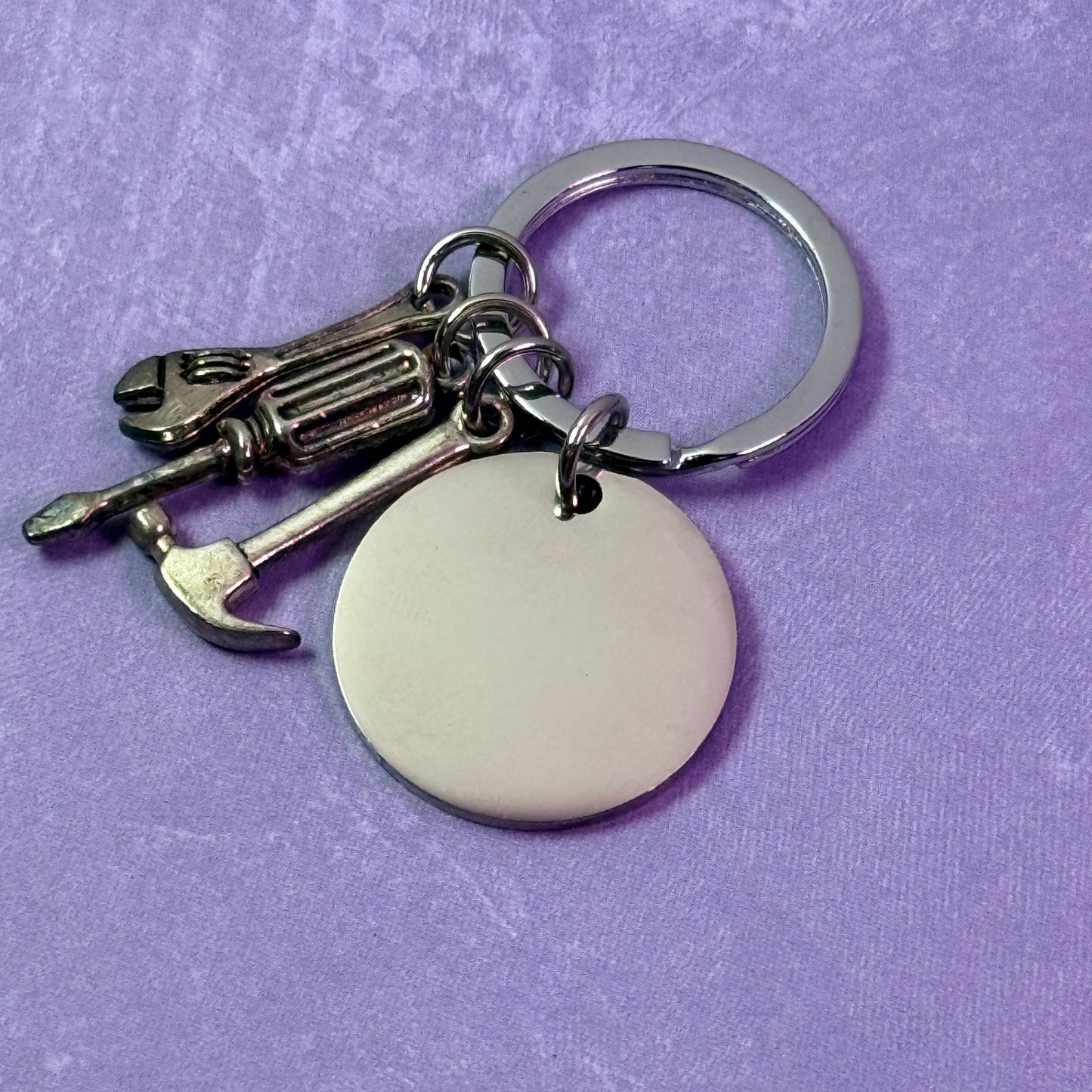 Tool Charm Keychain - Silver