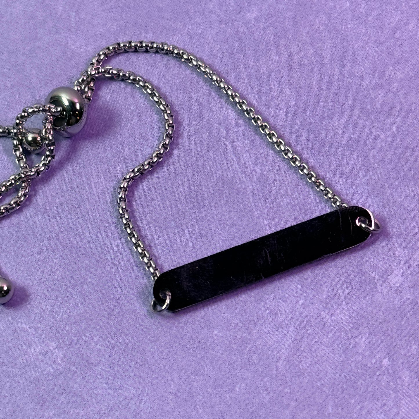 Adjustable Bar Bracelet - Silver