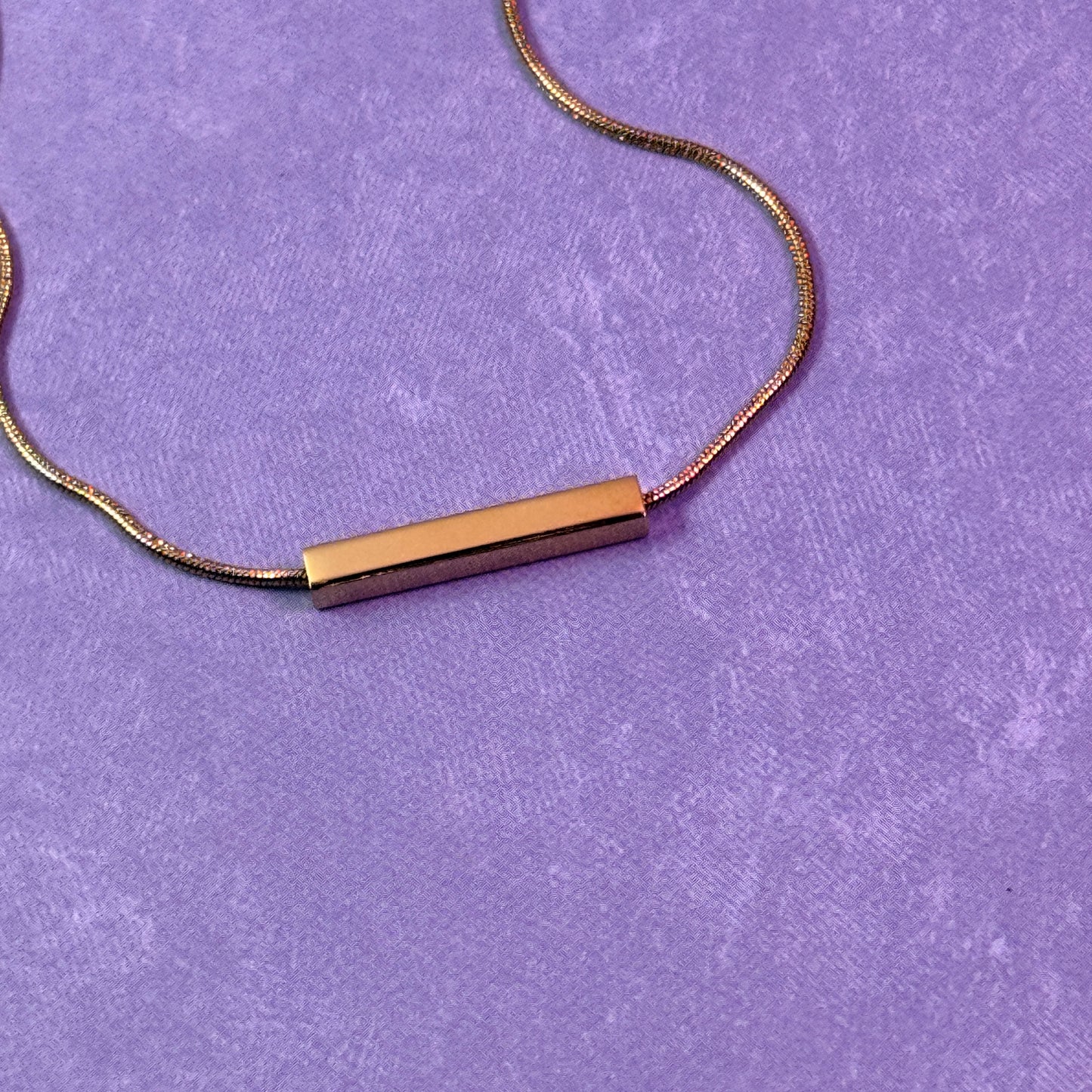 Bar Pendant Necklace - Gold