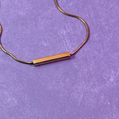 Bar Pendant Necklace - Gold