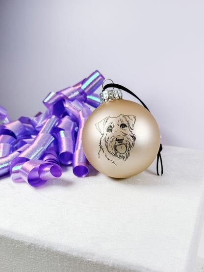 Custom Pet Portrait Christmas Ornament