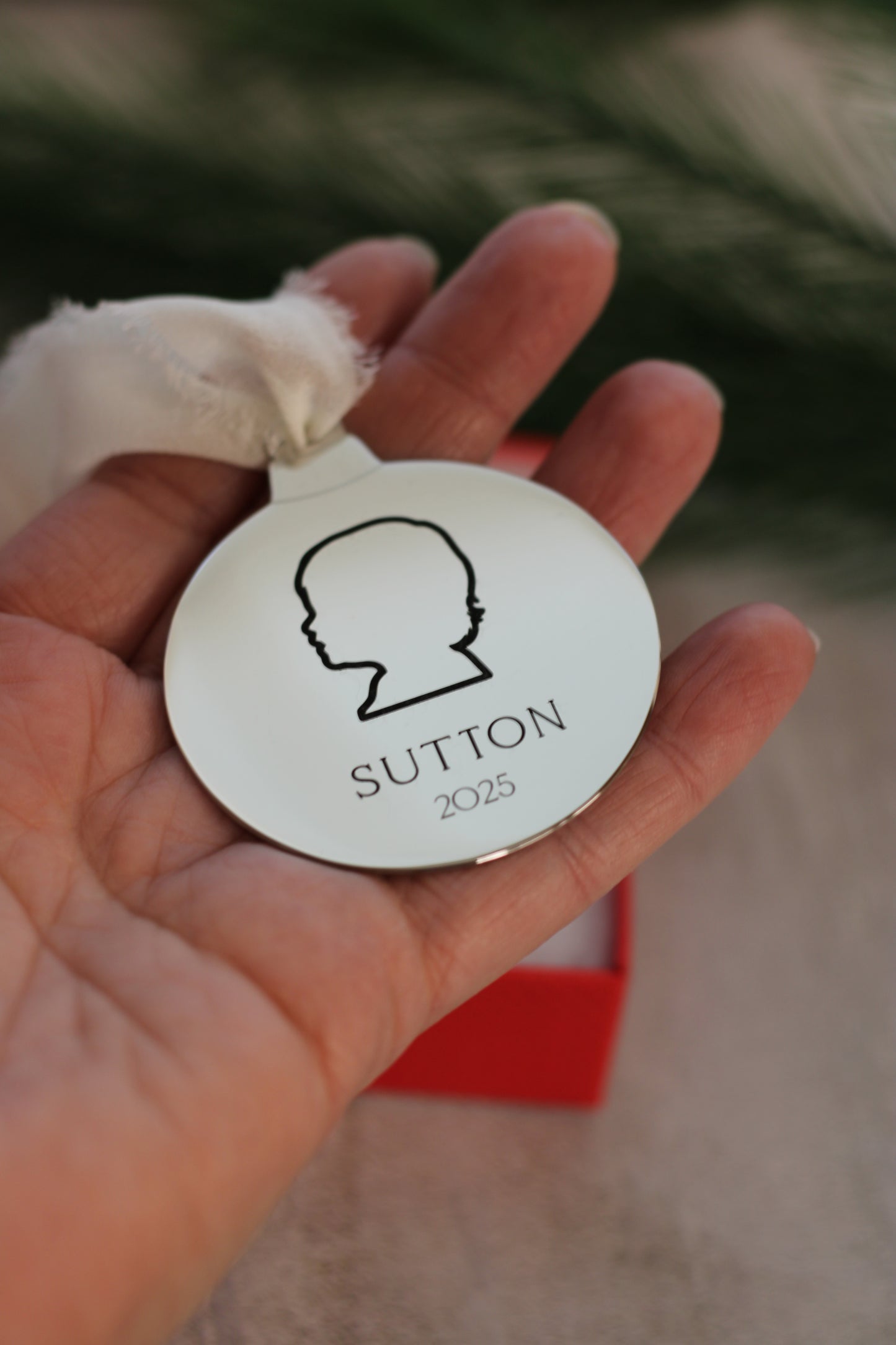 Stainless Steel Mini Silhouette Ornament