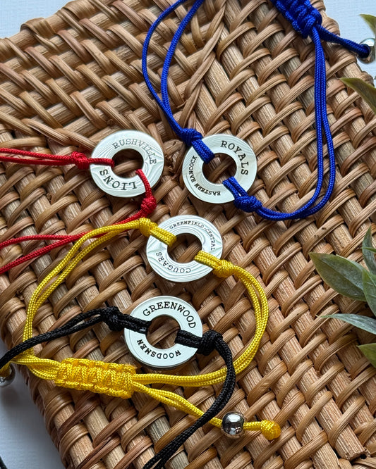 School Spirit Custom Washer Friendship Bracelet