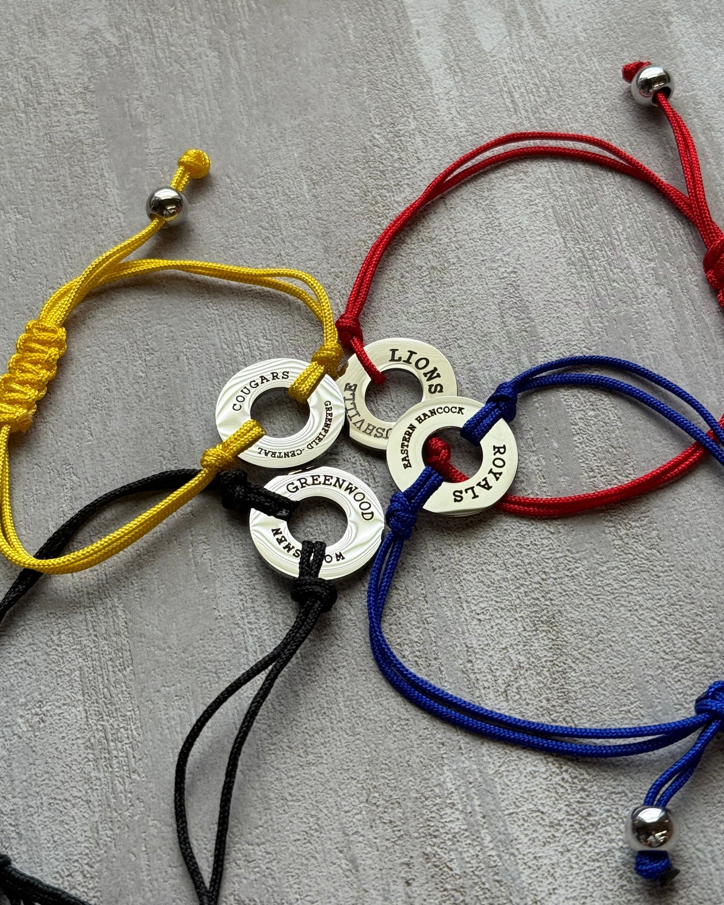 School Spirit Custom Washer Friendship Bracelet