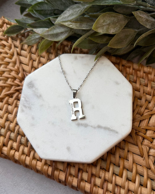 Rushville "R" Charm Necklace