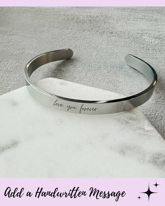 Custom Handwriting Bangle Bracelet