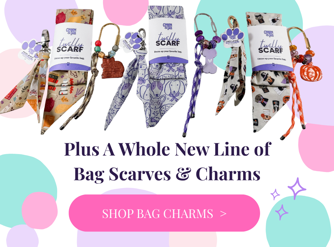 Collection of Bag Scarves and Charms
