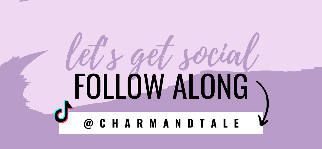 Call to action for social media follow with 'let's get social' text on a purple background