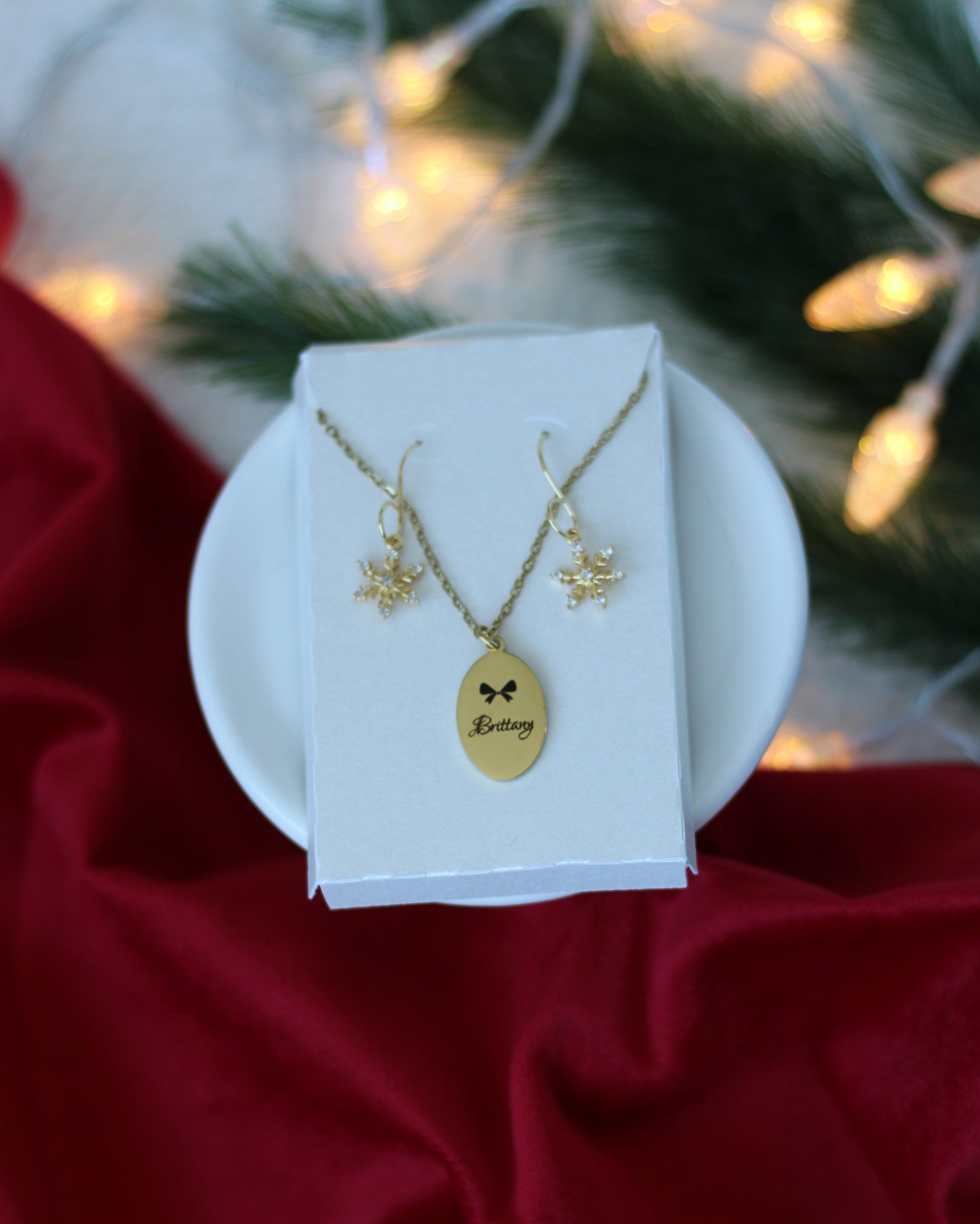 Golden Snowflake Gift Set (Gold-Plated Stainless Steel)