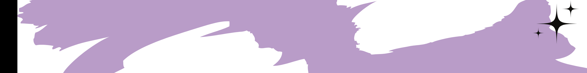 Abstract design with white shapes on a purple background